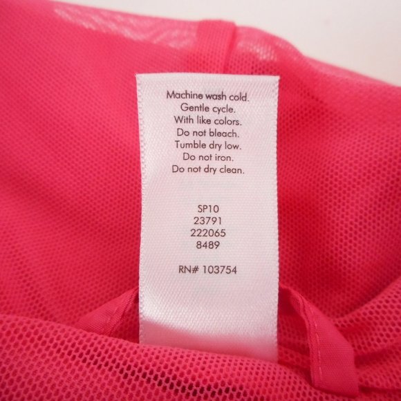 Lucy Hooded Light Jacket Women's Size XL Deep Pink Ruffled Trim Full Zip - Picture 7 of 10